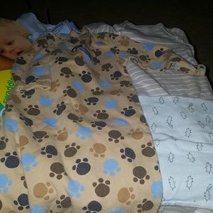 4 newborn sleep gowns